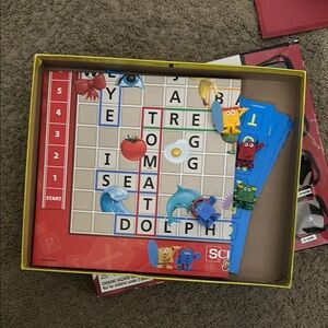 Scrabble Junior Board Game with Colorful Characters